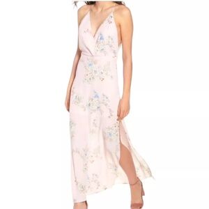 LUSH- Floral Pink Maxi Dress XL - NWT